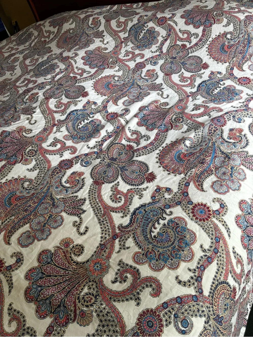 Ralph Lauren Carter Paisley Reversible KING Duvet Cover Set with Shams